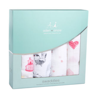 mantas de muselina clásica: lovebird 4-pack