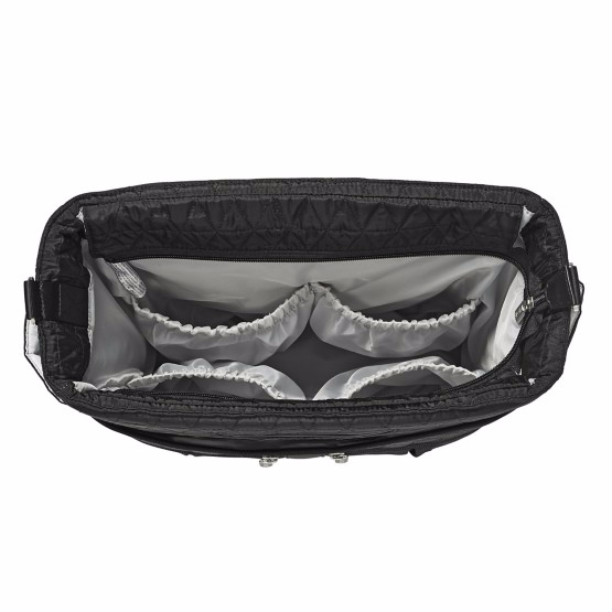 Pañalera Backpack- Black Triangle Stitch - Imagen 6