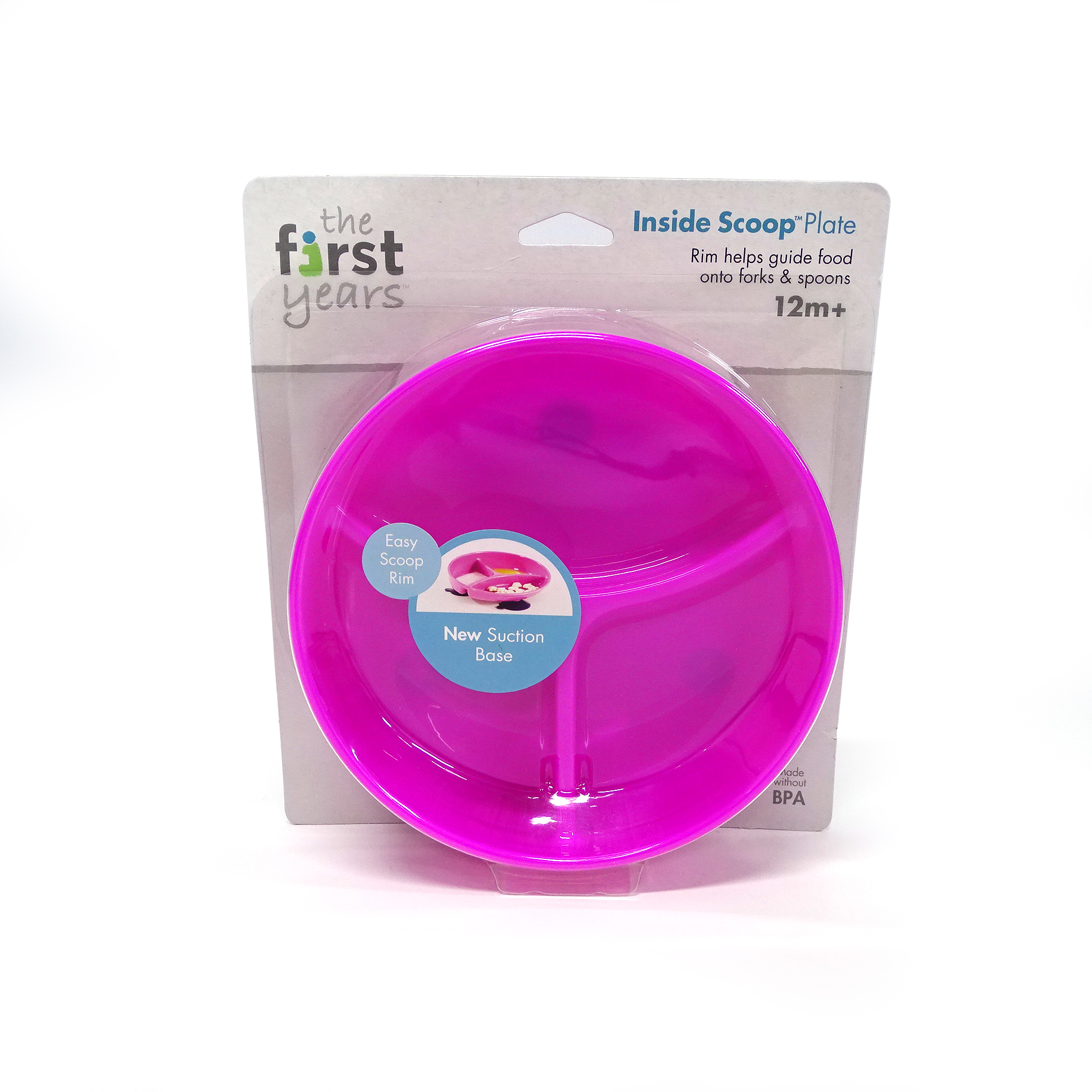 Plato succión con división rosado - OUTLET - Imagen 2