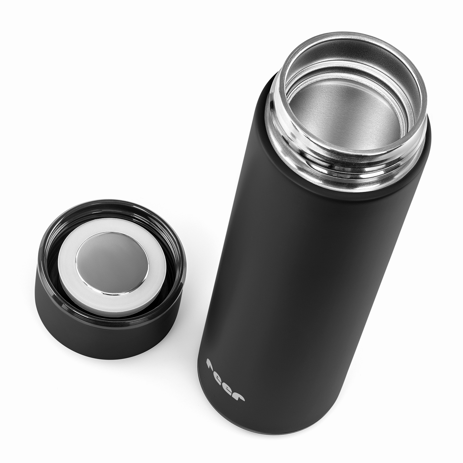 Termo de acero inoxidable para líquidos de 450 ml, negro - Imagen 2
